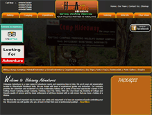 Tablet Screenshot of hideawaysadventure.com